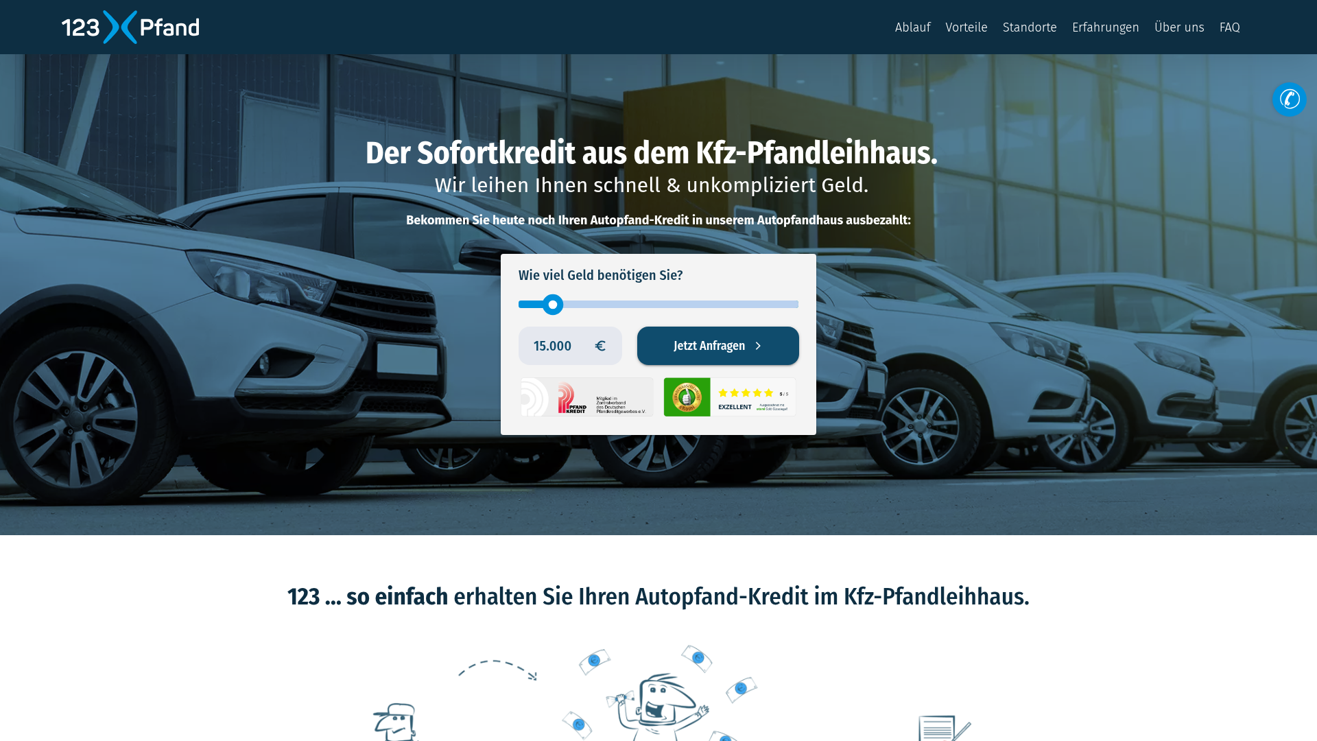 4. 123pfand Homepage